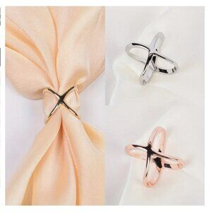 Scarf Holder Clip Clasp Shawl Buckle Versatile Sarong & Coat Accessory Golden